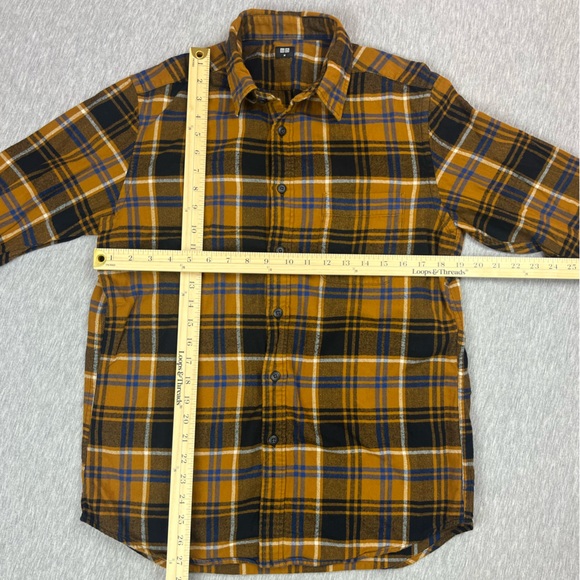 Uniqlo Bronze Colour Flannel, Medium Long Sleeve - Picture 2 of 4